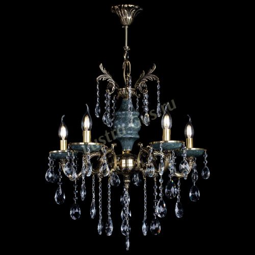 Люстра бронзовая Алфея №5 "Малахит" баден в Ижевске Гусь Хрустальный