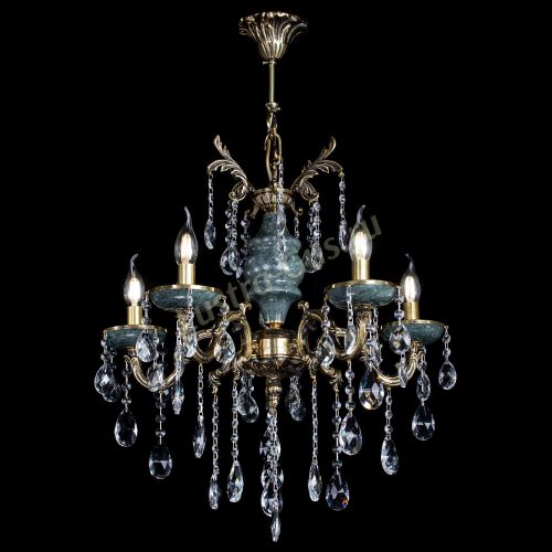 Люстра бронзовая Алфея №5 "Малахит" баден в Ижевске Гусь Хрустальный