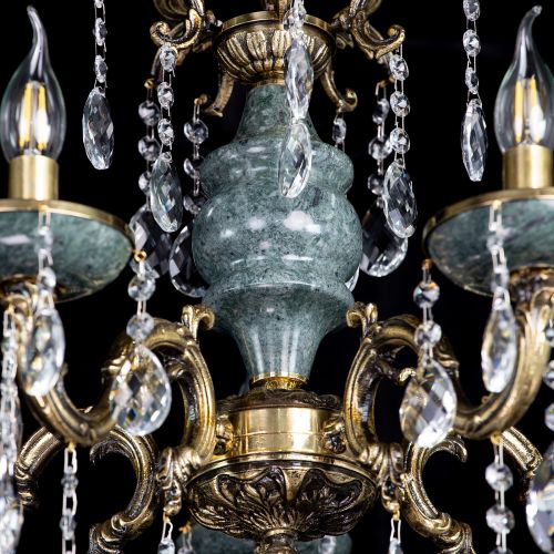 Люстра бронзовая Алфея №5 "Малахит" баден в Ижевске Гусь Хрустальный