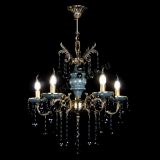 Люстра бронзовая Алфея №5 "Малахит" шар черная в Ижевске