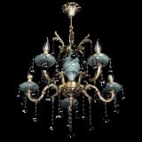 Люстра бронзовая Алфея №5 "Малахит" шар черная в Ижевске