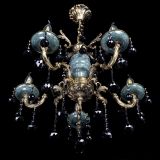 Люстра бронзовая Алфея №5 "Малахит" шар черная в Ижевске