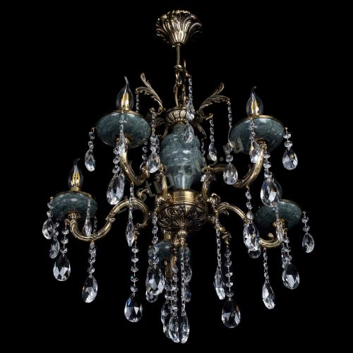 Люстра Алфея №5 "Малахит" журавлик в Ижевске Гусь Хрустальный