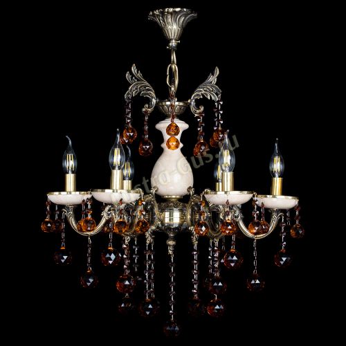 Люстра бронзовая Алфея №6 с камнем шар чайная в Ижевске Люстра бронзовая Алфея №6 с камнем шар чайная в Ижевске