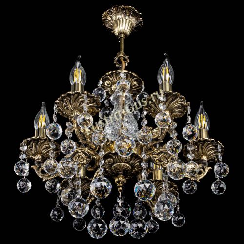 Люстра бронзовая Алфея №6/1 Шар в Ижевске Гусь Хрустальный