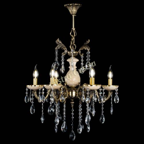 Люстра бронзовая Алфея №6 с камнем шар в Ижевске Гусь Хрустальный