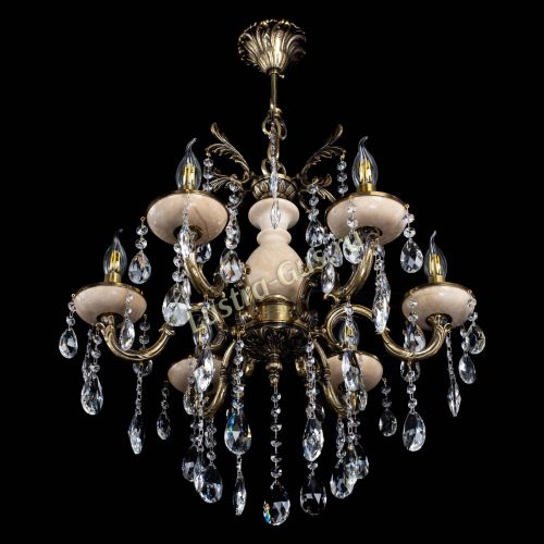 Люстра Алфея №6 с камнем журавлик в Ижевске Гусь Хрустальный