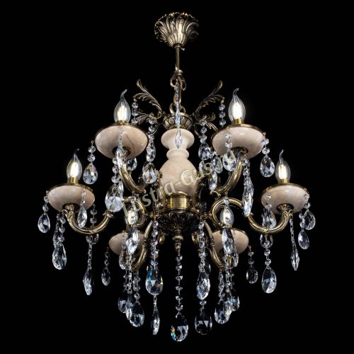 Люстра Алфея №6 с камнем журавлик в Ижевске Гусь Хрустальный