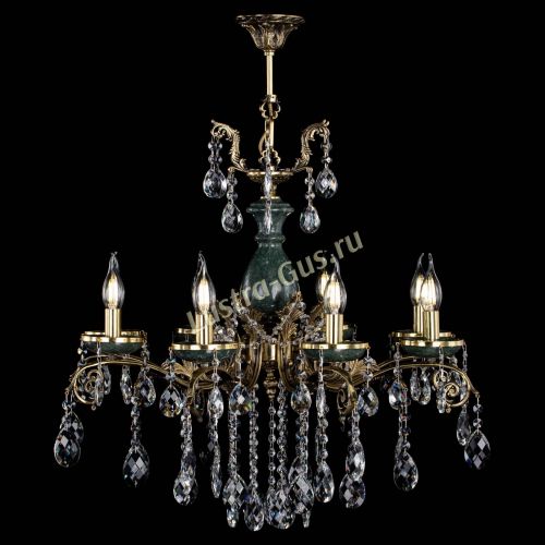 Люстра бронзовая Алфея Малахит №8 баден в Ижевске Гусь Хрустальный