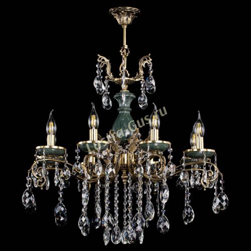 Люстра бронзовая Алфея Малахит №8 баден в Ижевске Гусь Хрустальный