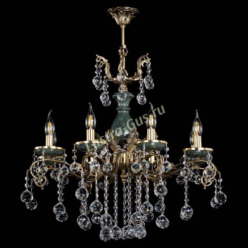 Люстра бронзовая Алфея Малахит №8 шар в Ижевске Гусь Хрустальный