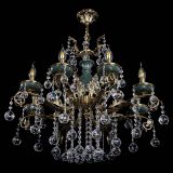 Люстра бронзовая Алфея Малахит №8 шар в Ижевске Люстра бронзовая Алфея Малахит №8 шар в Ижевске