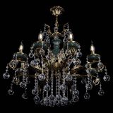 Люстра бронзовая Алфея Малахит №8 шар в Ижевске Люстра бронзовая Алфея Малахит №8 шар в Ижевске