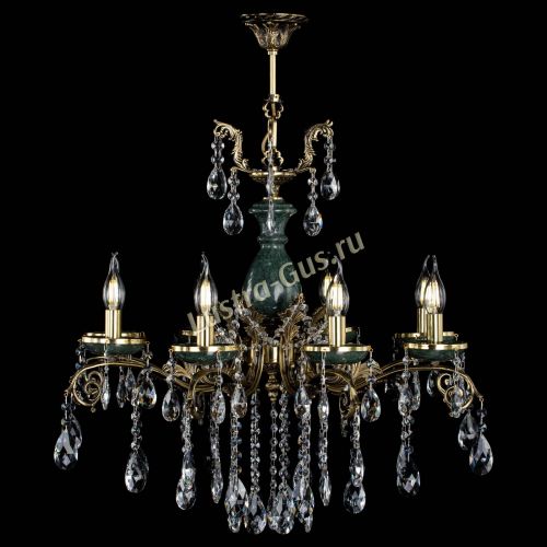 Люстра бронзовая Алфея Малахит №8 журавлик в Ижевске Гусь Хрустальный