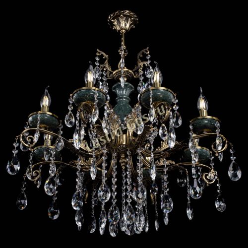 Люстра бронзовая Алфея Малахит №8 журавлик в Ижевске Гусь Хрустальный