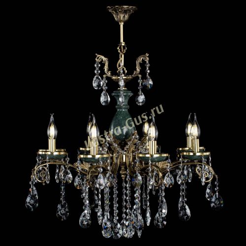 Люстра бронзовая Алфея Малахит №8 звездочка в Ижевске Гусь Хрустальный