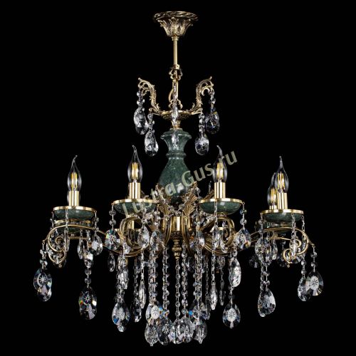 Люстра бронзовая Алфея Малахит №8 звездочка в Ижевске Гусь Хрустальный