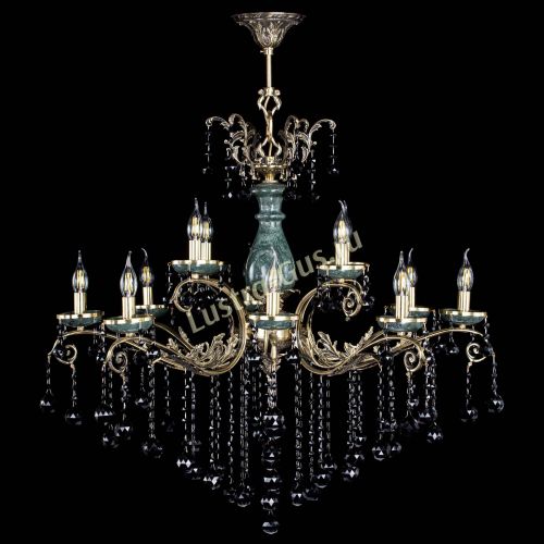 Люстра бронзовая Алфея Малахит №12 шар черная в Ижевске Люстра бронзовая Алфея Малахит №12 шар черная в Ижевске