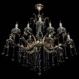 Люстра бронзовая Алфея Малахит №12 шар черная в Ижевске Люстра бронзовая Алфея Малахит №12 шар черная в Ижевске