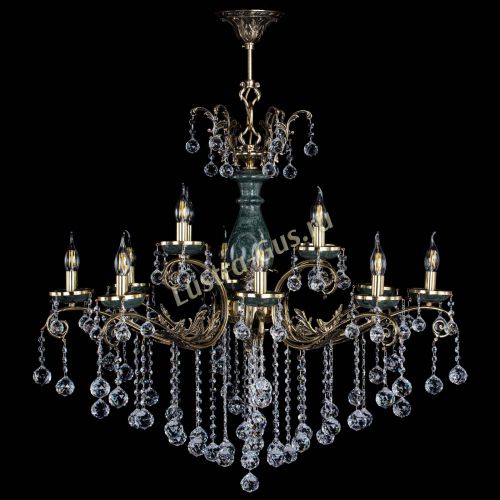 Люстра бронзовая Алфея Малахит №12 шар в Ижевске Люстра бронзовая Алфея Малахит №12 шар в Ижевске