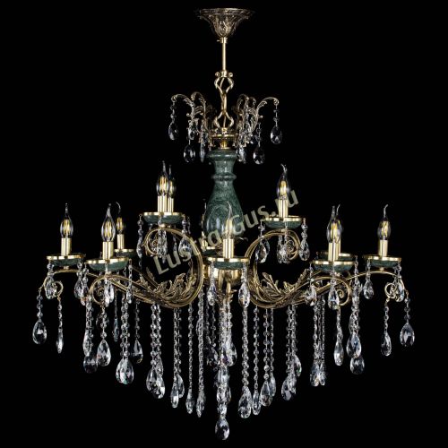 Люстра бронзовая Алфея Малахит №12 журавлик в Ижевске Люстра бронзовая Алфея Малахит №12 журавлик в Ижевске