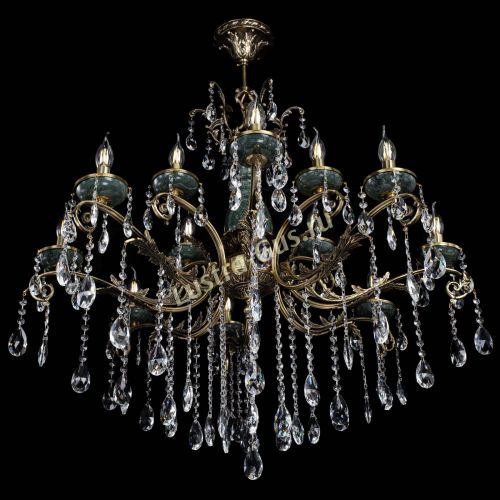 Люстра бронзовая Алфея Малахит №12 журавлик в Ижевске Гусь Хрустальный