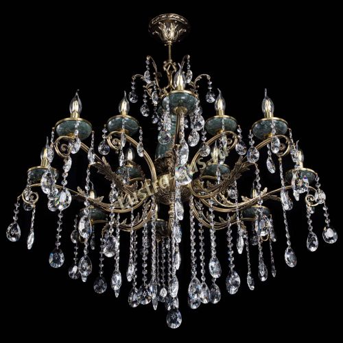 Люстра бронзовая Алфея Малахит №12 звездочка в Ижевске Гусь Хрустальный