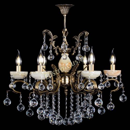 Люстра бронзовая Алфея Оникс №6/2 шар в Ижевске Гусь Хрустальный