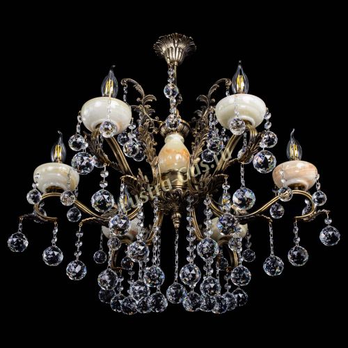 Люстра бронзовая Алфея Оникс №6/2 шар в Ижевске Гусь Хрустальный