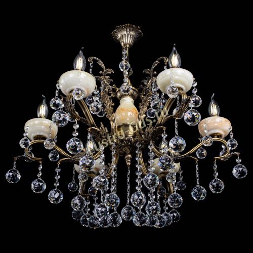 Люстра бронзовая Алфея Оникс №6/2 шар в Ижевске Гусь Хрустальный