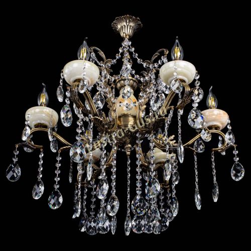 Люстра бронзовая Алфея Оникс №6 баден в Ижевске Гусь Хрустальный