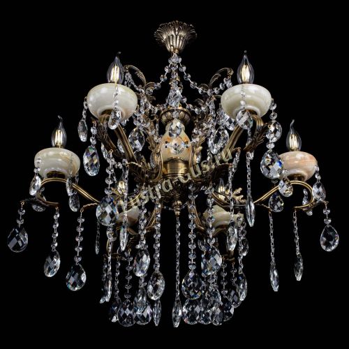 Люстра бронзовая Алфея Оникс №6 баден в Ижевске Гусь Хрустальный