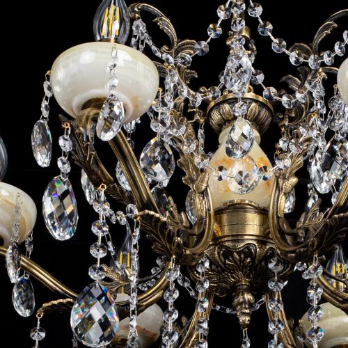 Люстра бронзовая Алфея Оникс №6 баден в Ижевске Гусь Хрустальный