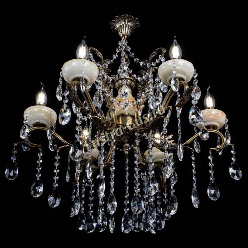 Люстра бронзовая Алфея Оникс №6 шар в Ижевске Гусь Хрустальный