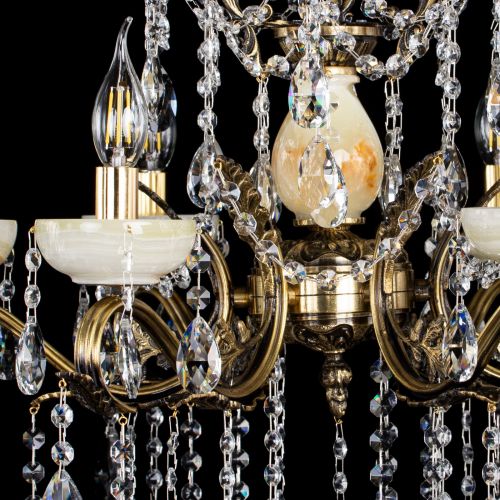 Люстра бронзовая Алфея Оникс №6 шар в Ижевске Гусь Хрустальный