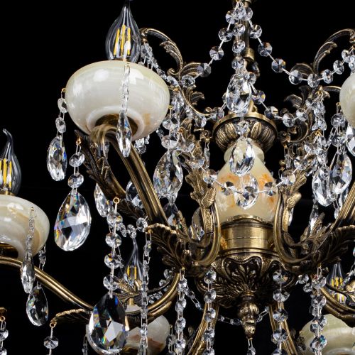 Люстра бронзовая Алфея Оникс №6 шар в Ижевске Гусь Хрустальный