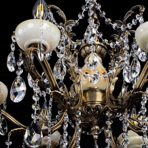 Люстра бронзовая Алфея Оникс №6 журавлик в Ижевске Гусь Хрустальный