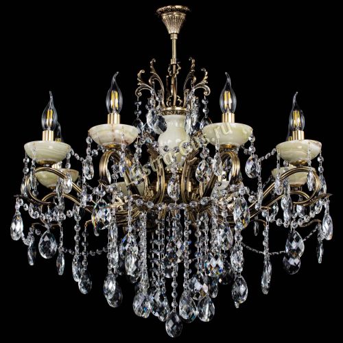 Люстра бронзовая Алфея Оникс №8 баден в Ижевске Гусь Хрустальный