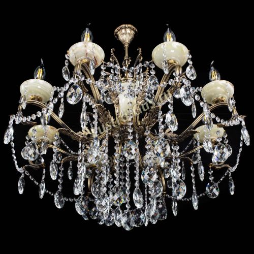 Люстра бронзовая Алфея Оникс №8 баден в Ижевске Гусь Хрустальный