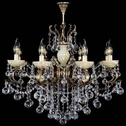 Люстра бронзовая Алфея Оникс №8 шары в Ижевске Гусь Хрустальный