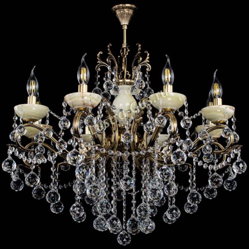 Люстра бронзовая Алфея Оникс №8 шары в Ижевске Гусь Хрустальный