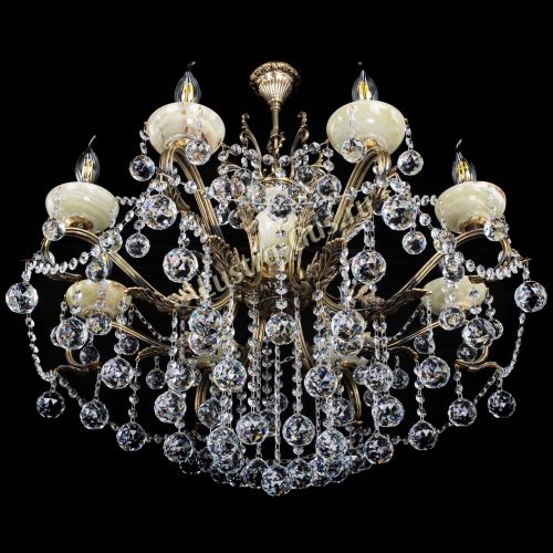 Люстра бронзовая Алфея Оникс №8 шары в Ижевске Гусь Хрустальный