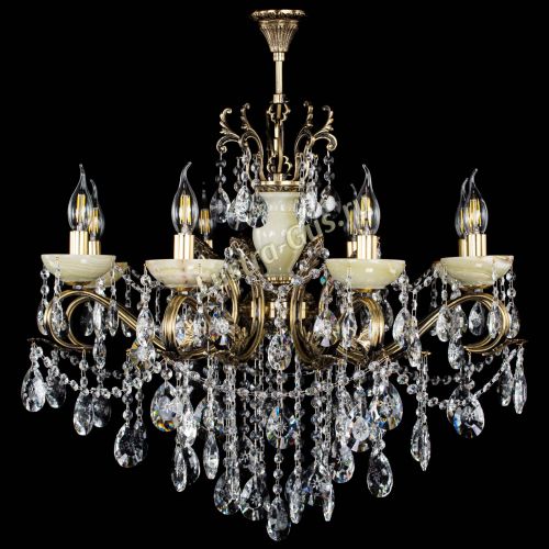 Люстра бронзовая Алфея Оникс №8 звездочка в Ижевске Гусь Хрустальный