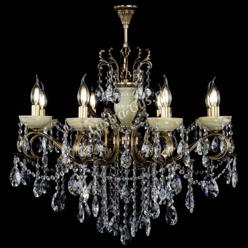 Люстра бронзовая Алфея Оникс №8 звездочка в Ижевске Гусь Хрустальный