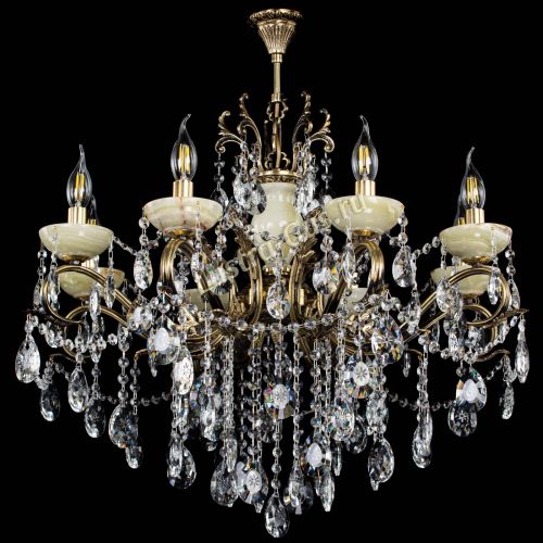 Люстра бронзовая Алфея Оникс №8 звездочка в Ижевске Гусь Хрустальный