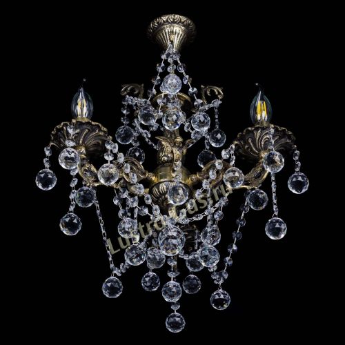 Бронзовая люстра Ариадна №3 Шар в Ижевске Гусь Хрустальный