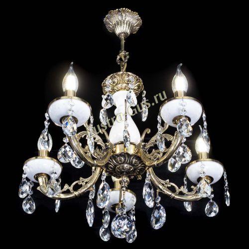 Люстра бронзовая Атланта из мрамора Баден №5/1 в Ижевске Гусь Хрустальный