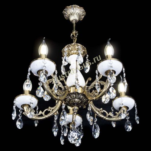 Люстра бронзовая Атланта из мрамора №5/1 Лучик в Ижевске Гусь Хрустальный