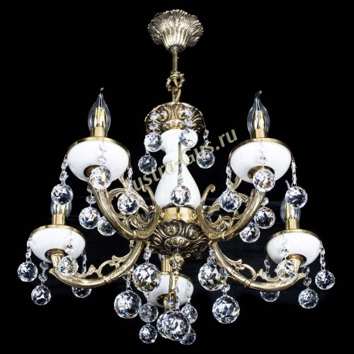 Люстра бронзовая Атланта из мрамора №5/1 Шар в Ижевске Гусь Хрустальный
