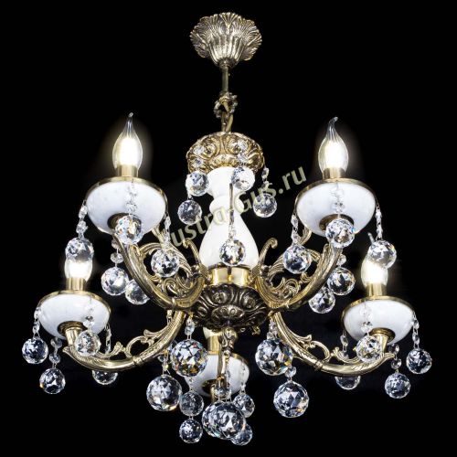 Люстра бронзовая Атланта из мрамора №5/1 Шар в Ижевске Гусь Хрустальный